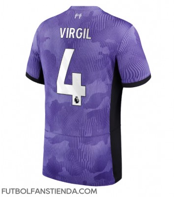 Liverpool Virgil van Dijk #4 Tercera Equipación 2023-24 Manga Corta